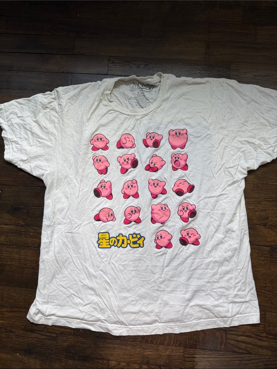Other - Men’s Cotton Kirby Character Grid Graphic Tee - Pink on White